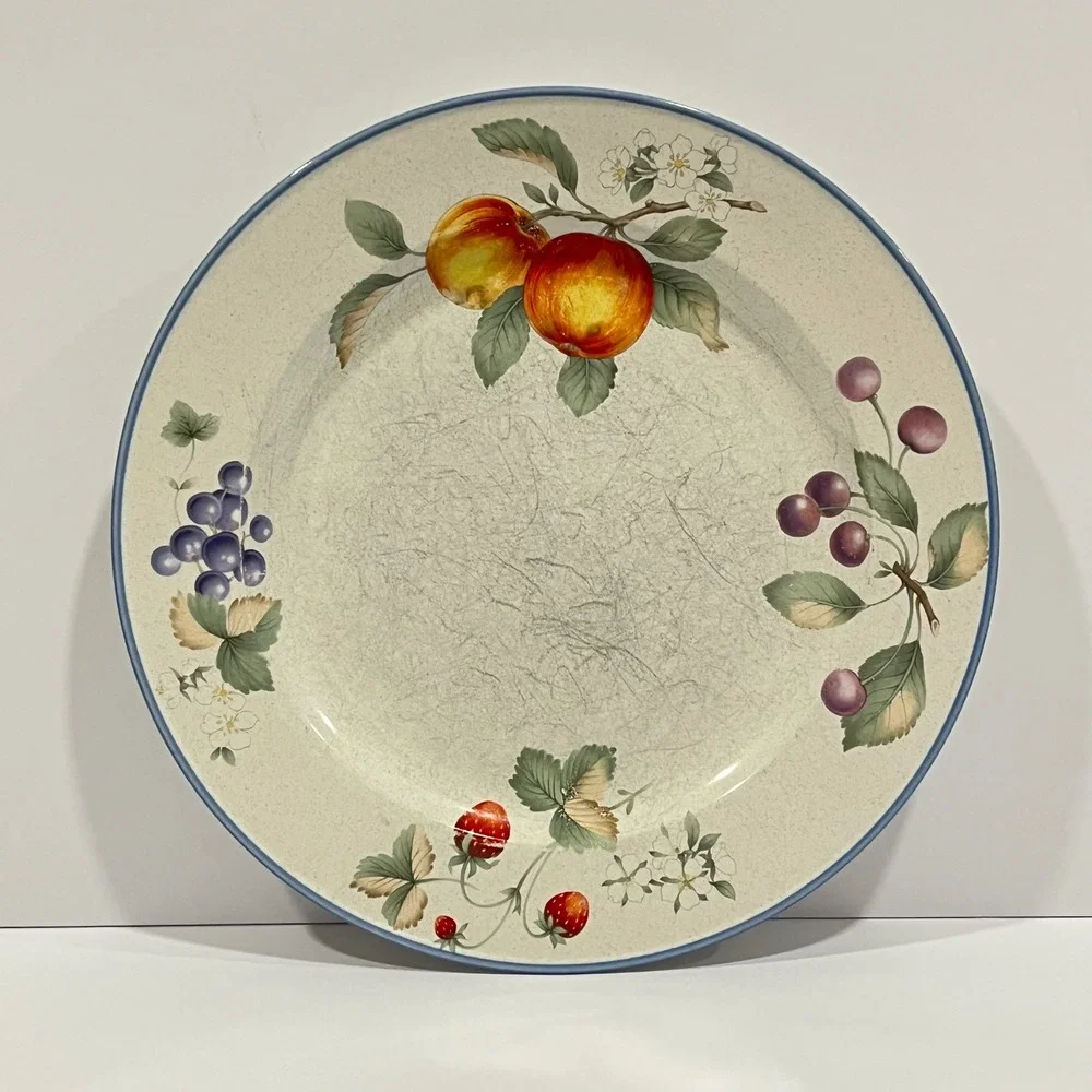 Savoir Vivre Luscious JJ017 Dinner Plate Fruit Stoneware Japan Set of 2